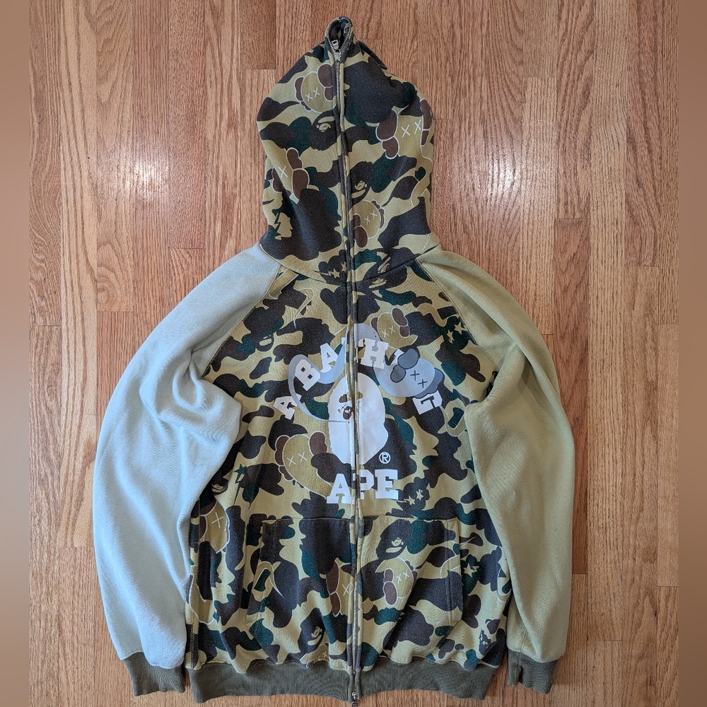 BAPE Full Zip Camo Hoodie with Ape Logo